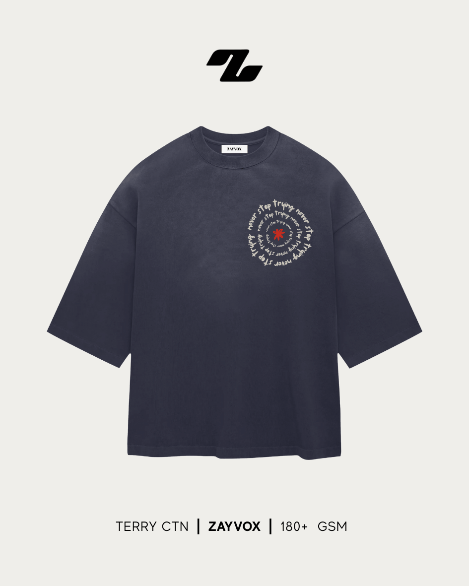 Never Stop Trying Graphic Tee – Zayvox Pakistan Streetwear