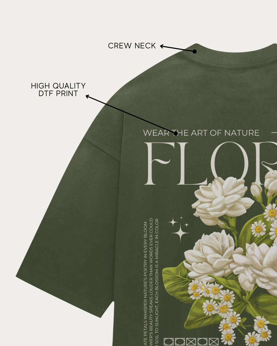 Zayvox Flory Oversized T-Shirt | Floral Streetwear Pakistan