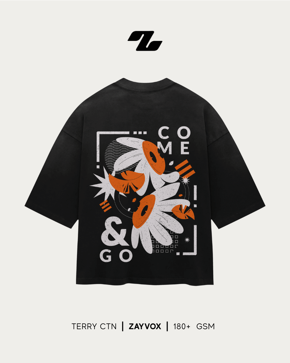 Zayvox Come & Go Oversized T-Shirt | Streetwear Pakistan