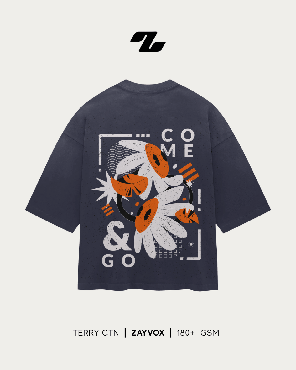 Zayvox Come & Go Oversized T-Shirt | Streetwear Pakistan