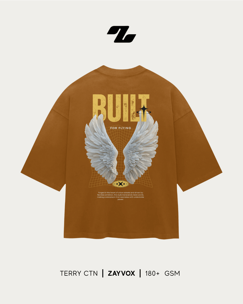 Zayvox Oversized “Built For Flying” T-Shirt – Pakistan
