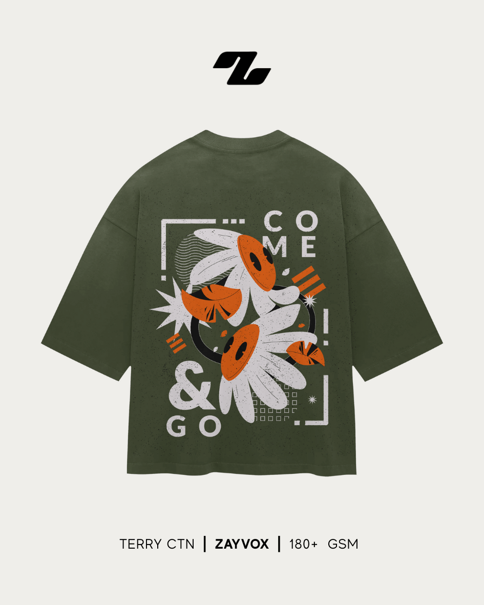 Zayvox Come & Go Oversized T-Shirt | Streetwear Pakistan