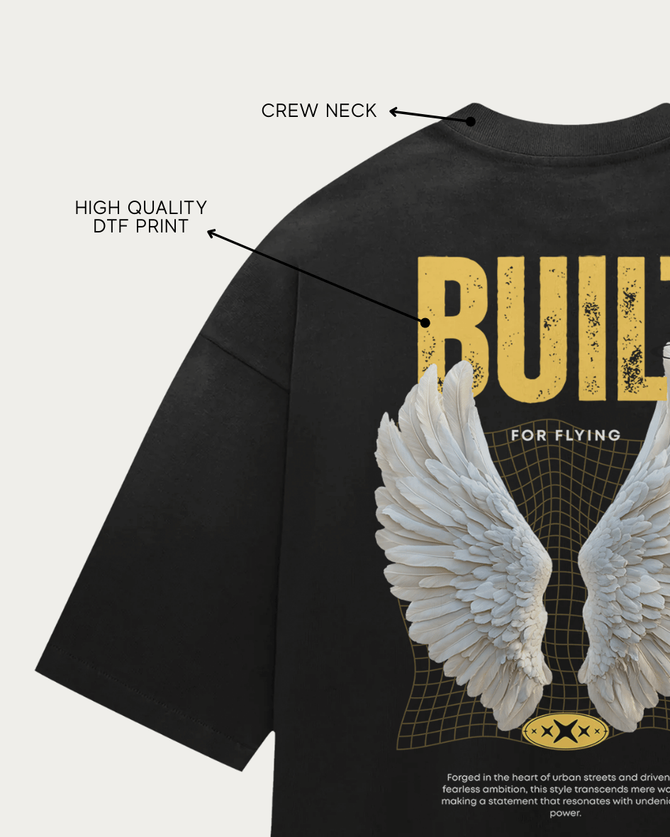 Zayvox Oversized “Built For Flying” T-Shirt – Pakistan