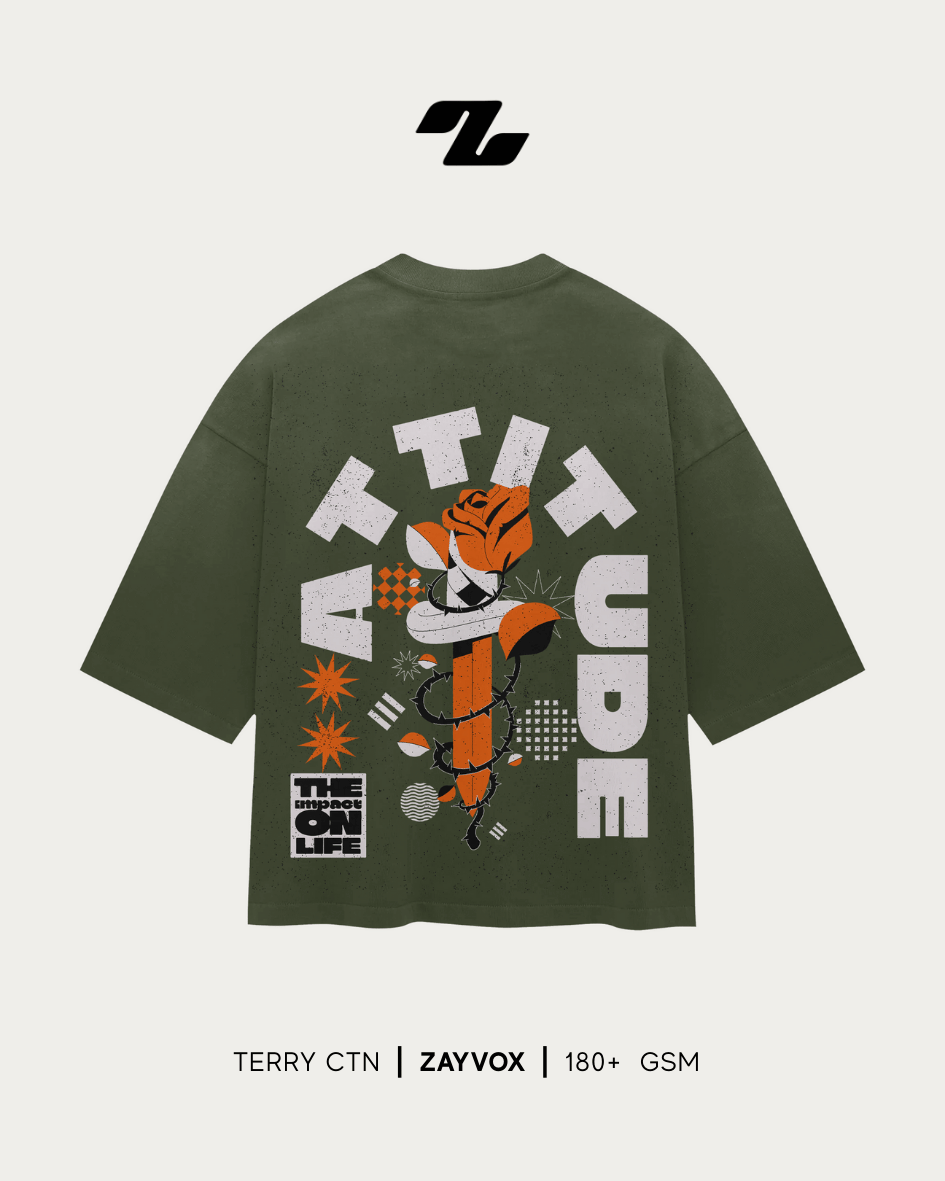 Zayvox Attitude Oversized T-Shirt | Streetwear Pakistan