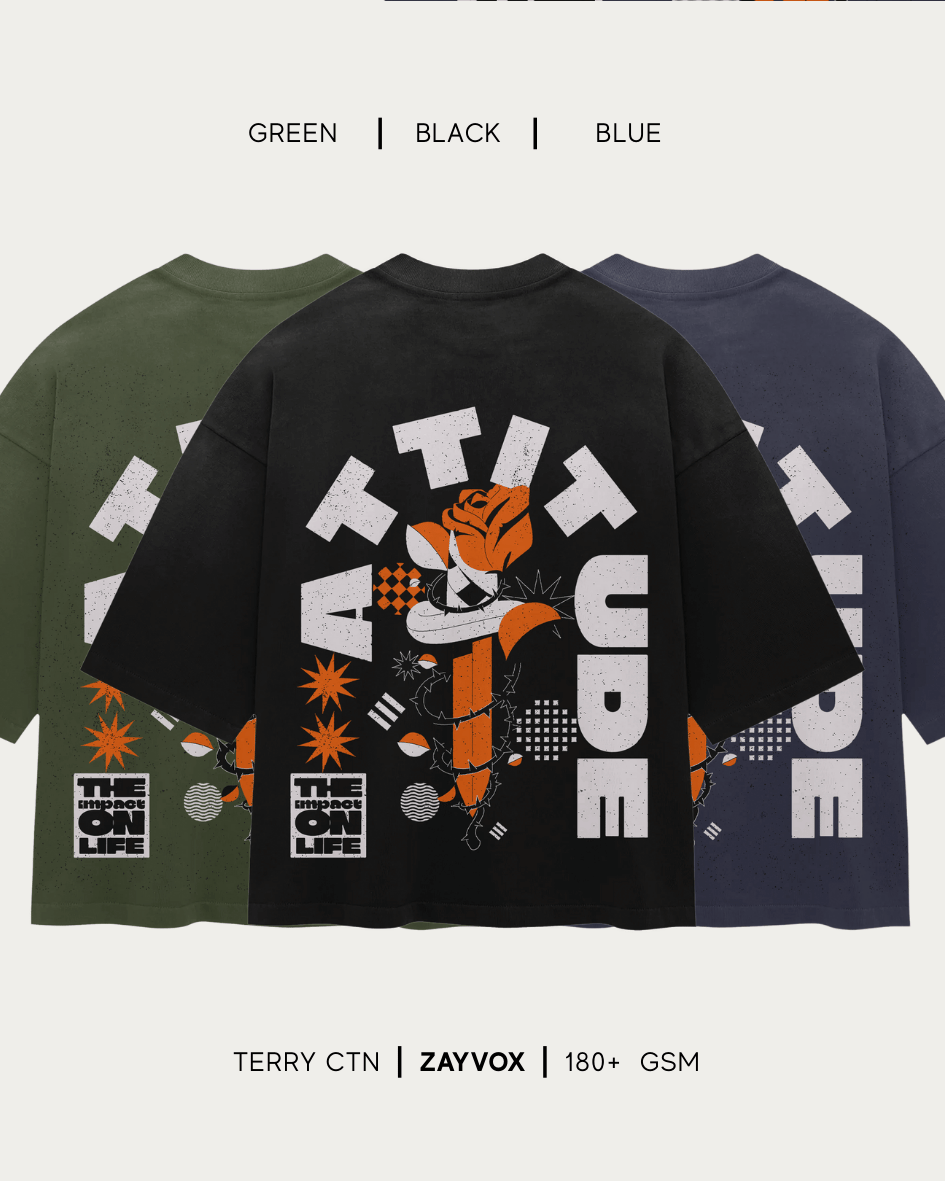 Zayvox Attitude Oversized T-Shirt | Streetwear Pakistan