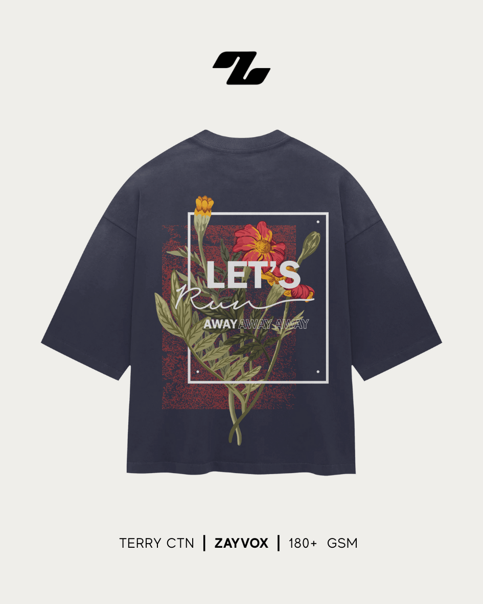 Zayvox Let’s Run Away Oversized T-Shirt | Streetwear Pakistan