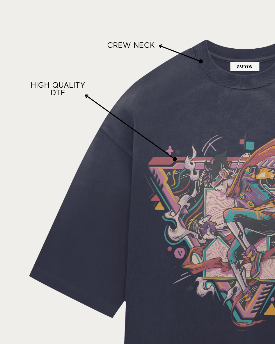 Zayvox Cyberpunk Oversized T-Shirt | Streetwear Pakistan