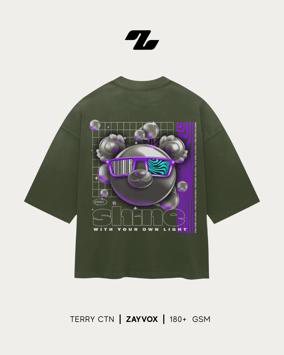 Shine With Your Own Light Graphic Tee – Zayvox Pakistan