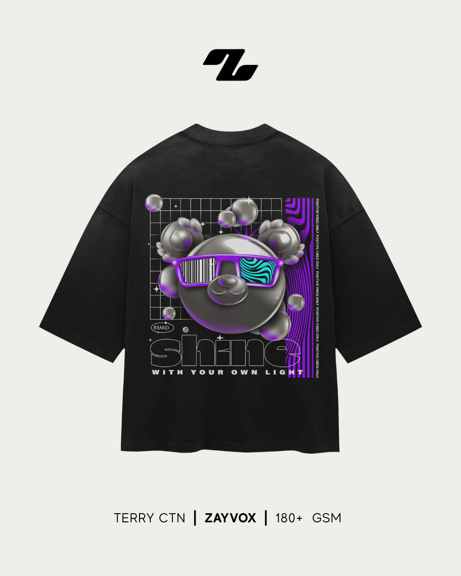 Shine With Your Own Light Graphic Tee – Zayvox Pakistan