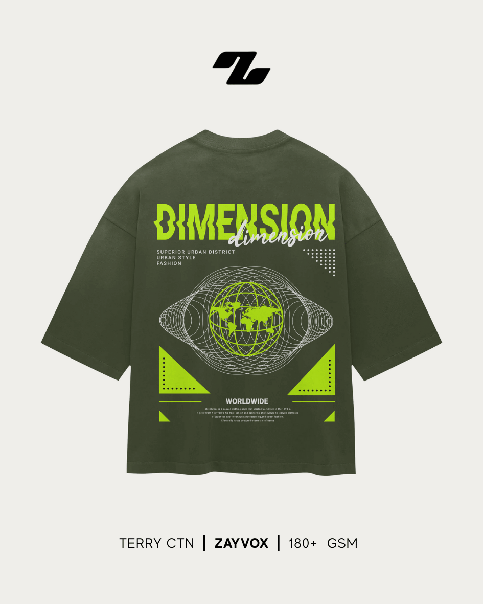 Dimension Graphic Tee – Black & Navy | Zayvox Streetwear PK