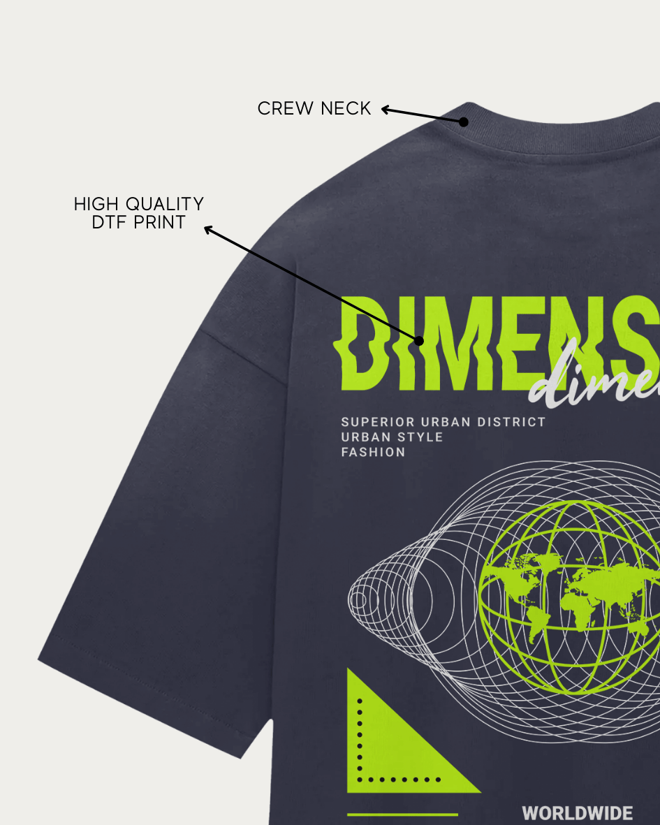 Dimension Graphic Tee – Black & Navy | Zayvox Streetwear PK