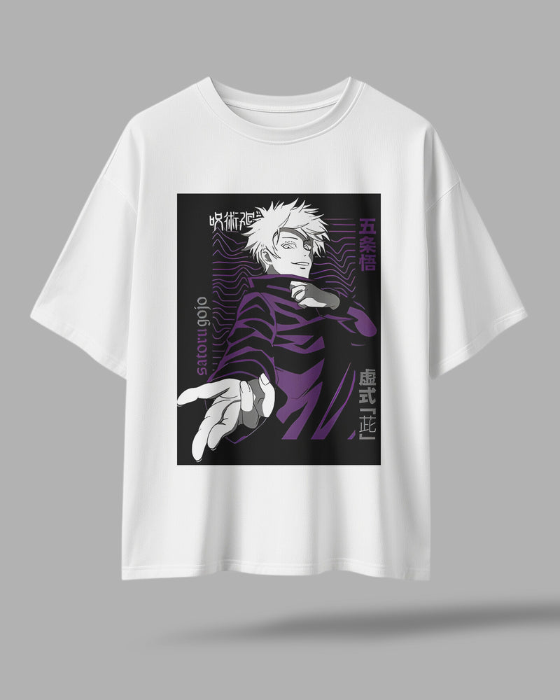 Gojo Satoru Oversized Anime T-Shirt – Premium Streetwear by ZAYVOX