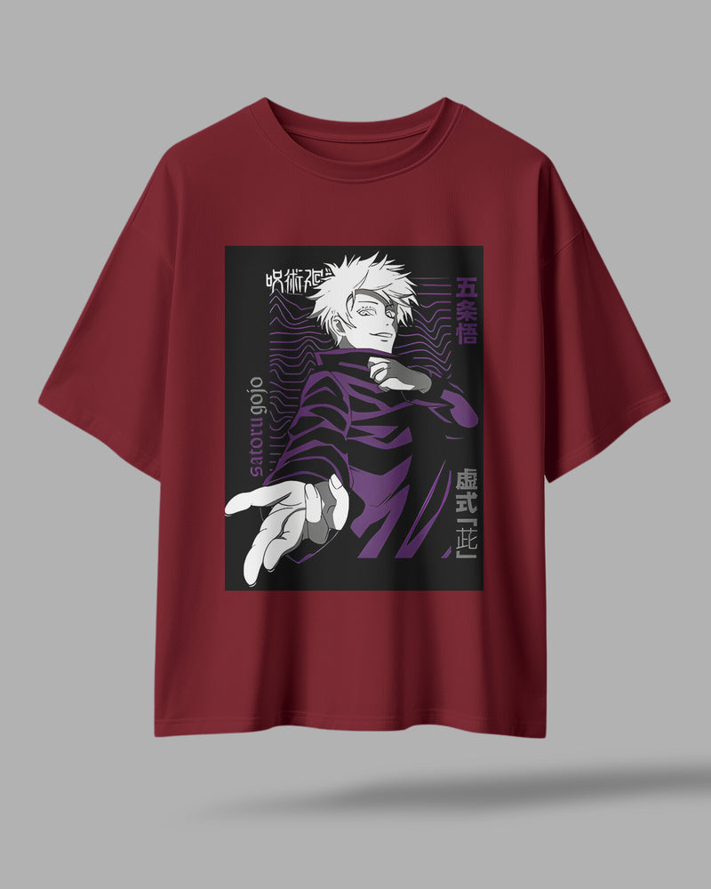 Gojo Satoru Oversized Anime T-Shirt – Premium Streetwear by ZAYVOX