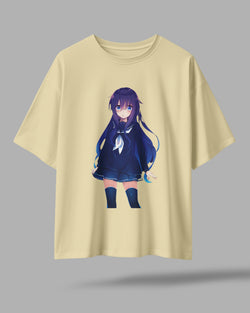 ZAYVOX Oversized Anime T-Shirt - Tohka Yatogami Front Print - Streetwear